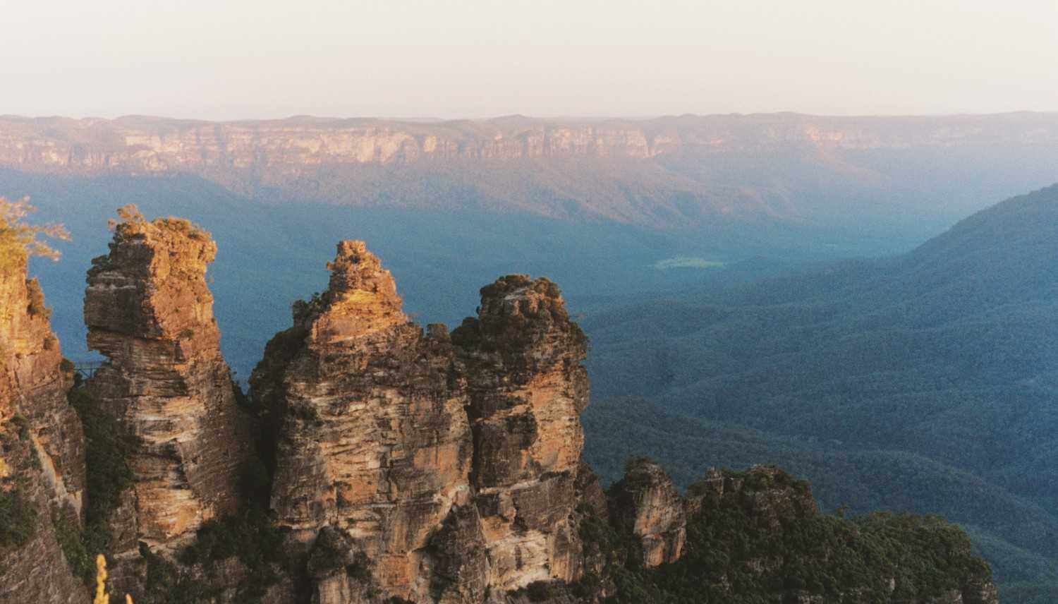 The Three Sisters at sunset